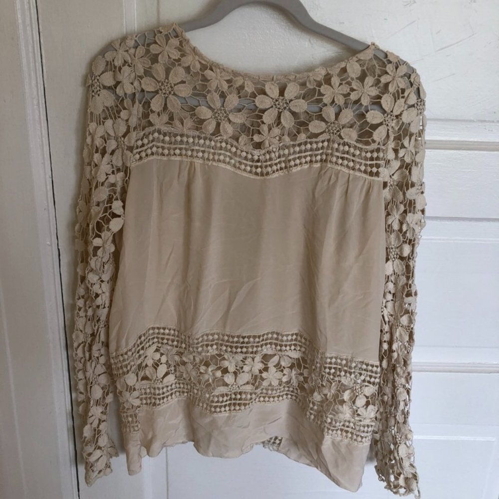 Alexis silk & lace top
